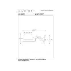 Lucide HONORE - Wandlamp - 1xE14 - Roest bruin