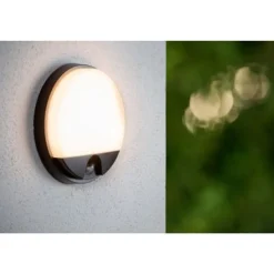 Lucide HUPS IR Wandlamp Buiten-Zwart-LED-10W-3000K-IP54