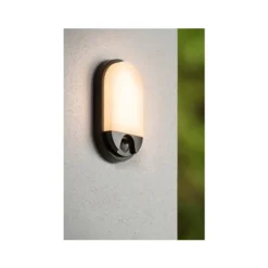 Lucide HUPS IR Wandlamp Buiten-Zwart-LED-10W-3000K-IP54