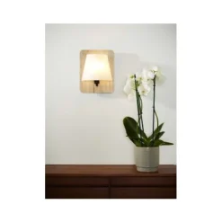 Lucide IDAHO - Wandlamp - 1xE14 - Licht hout Lucide
