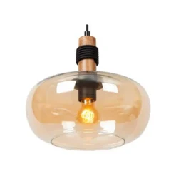 Lucide ILONA Hanglamp-Amber-Ø30-1xE27-40W-Glas