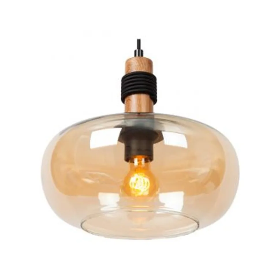 Lucide ILONA Hanglamp-Amber-Ø30-1xE27-40W-Glas