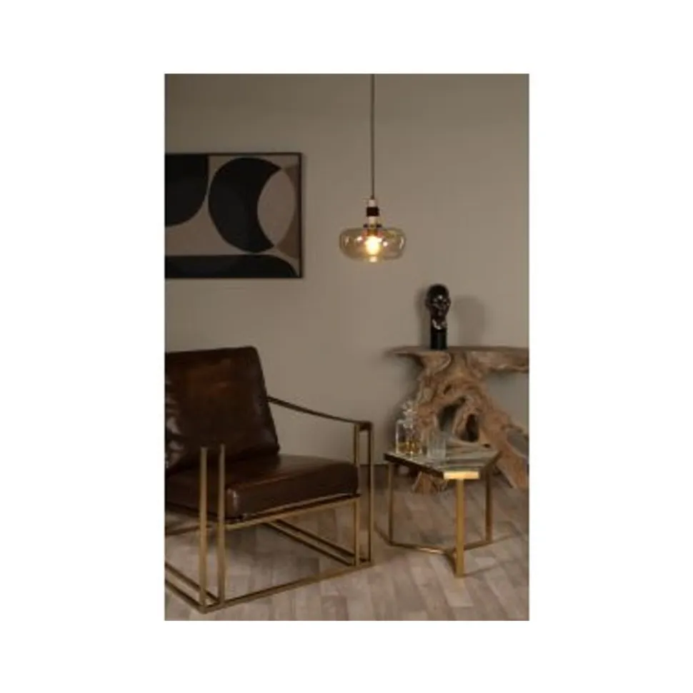 Lucide ILONA Hanglamp-Amber-Ø30-1xE27-40W-Glas