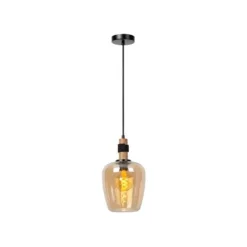 Lucide ILONA Hanglamp-Amber-Ø22-1xE27-40W-Glas