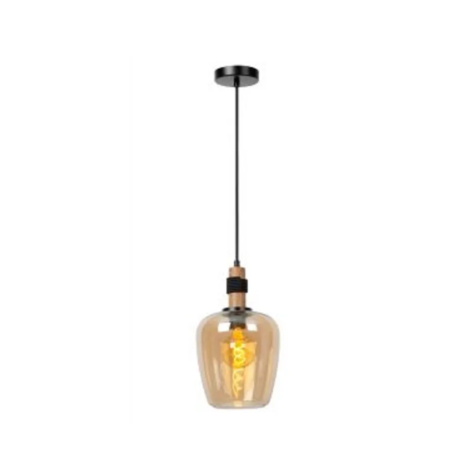 Lucide ILONA Hanglamp-Amber-Ø22-1xE27-40W-Glas
