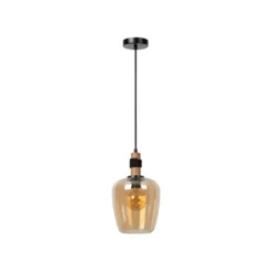 Lucide ILONA Hanglamp-Amber-Ø22-1xE27-40W-Glas