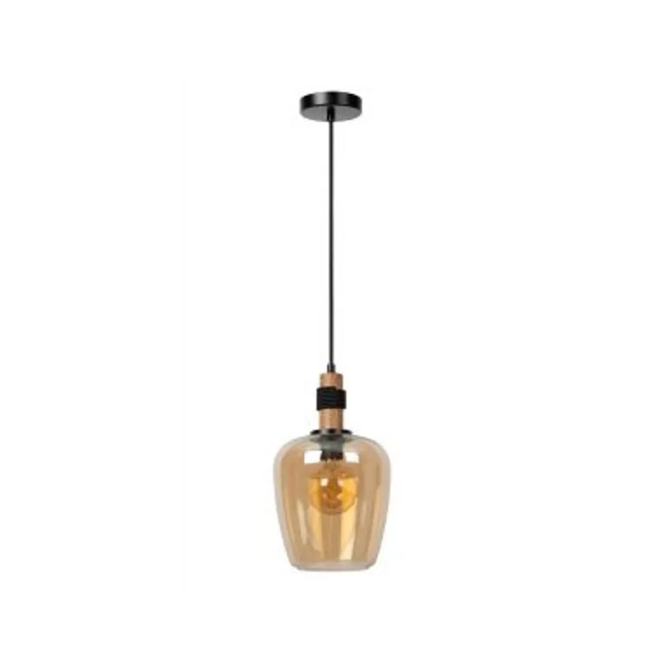 Lucide ILONA Hanglamp-Amber-Ø22-1xE27-40W-Glas