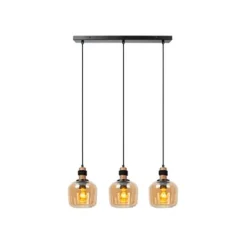 Lucide ILONA Hanglamp-Amber-3xE27-40W-Glas