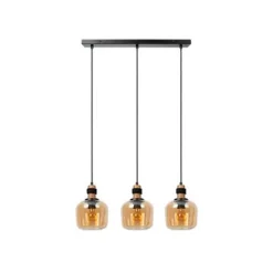 Lucide ILONA Hanglamp-Amber-3xE27-40W-Glas