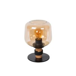 Lucide ILONA Tafellamp-Amber-Ø18-1xE27-40W-Glas