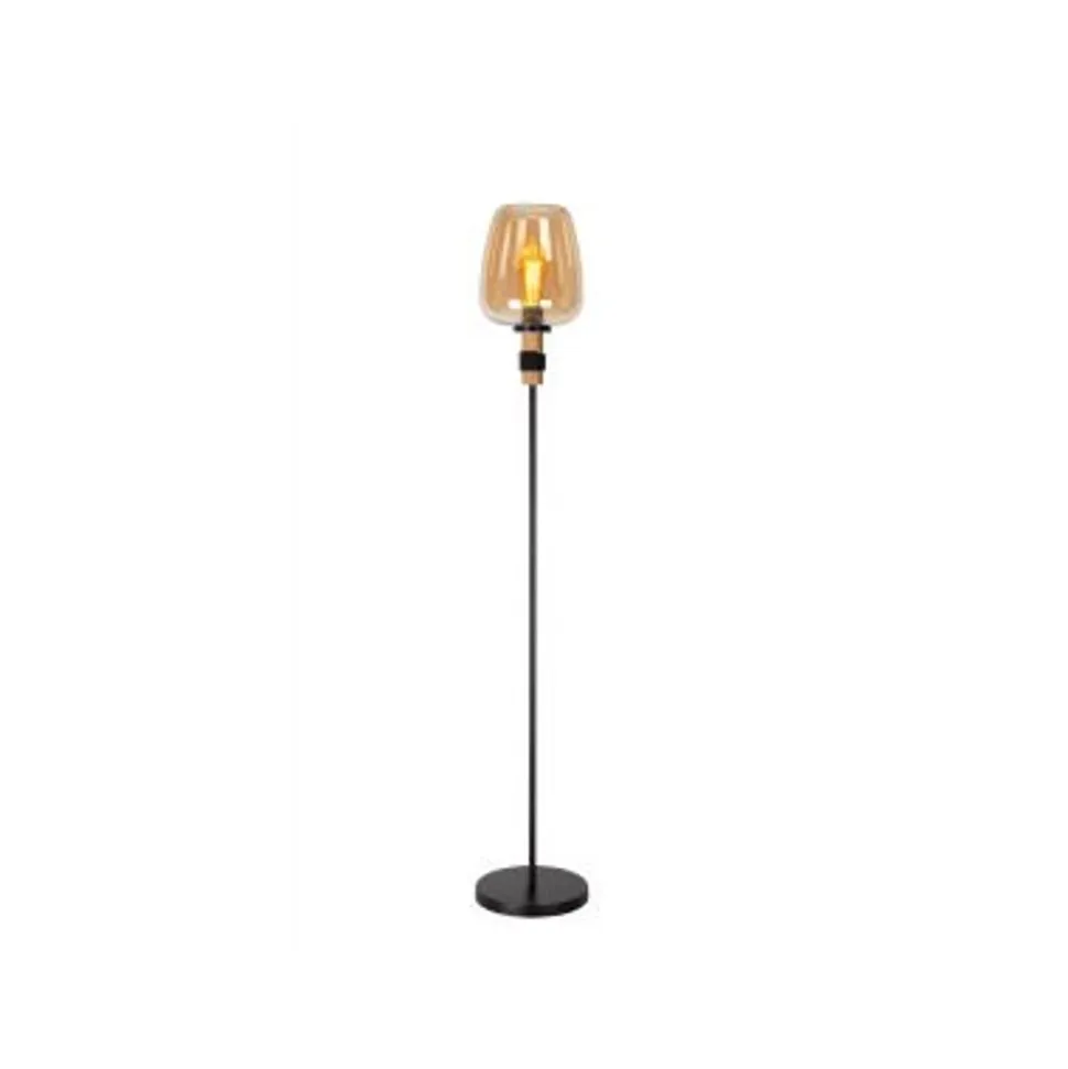 Lucide ILONA Vloerlamp-Amber-Ø34-1xE27-40W-Glas