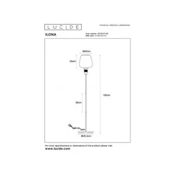 Lucide ILONA Vloerlamp-Amber-Ø34-1xE27-40W-Glas