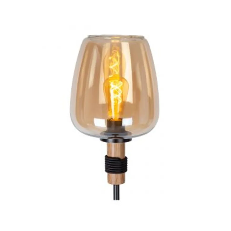 Lucide ILONA Vloerlamp-Amber-Ø34-1xE27-40W-Glas