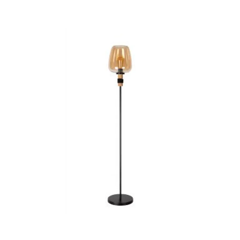 Lucide ILONA Vloerlamp-Amber-Ø34-1xE27-40W-Glas