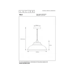 Lucide ISLA - Hanglamp - Ø 29 cm - 1xE14 - Roze