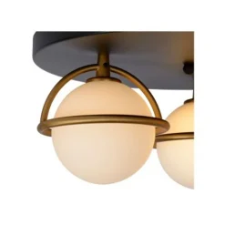 Lucide ISOBEL Plafonnière Badk.-Zwart-Ø38-3xG9-33W-IP44