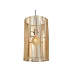 Lucide JANTINE - Hanglamp - Ø 26 cm - 1xE27 - Licht hout