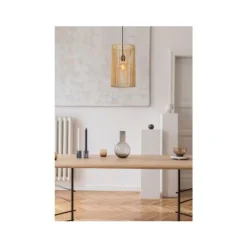 Lucide JANTINE - Hanglamp - Ø 26 cm - 1xE27 - Licht hout