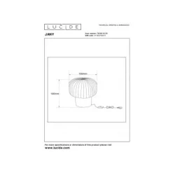 Lucide JANY - Tafellamp - Ø 16 cm - 1xE14 - Zwart