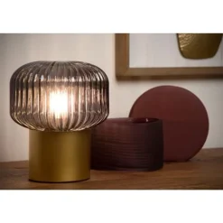 Lucide JANY - Tafellamp - Ø 16 cm - 1xE14 - Mat Goud / Messing
