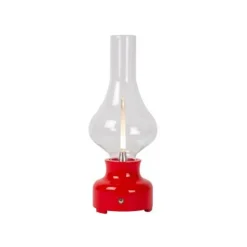 Lucide JASON Tafellamp-Rood-LED Dimb.-2W-3000K-3 StepDim