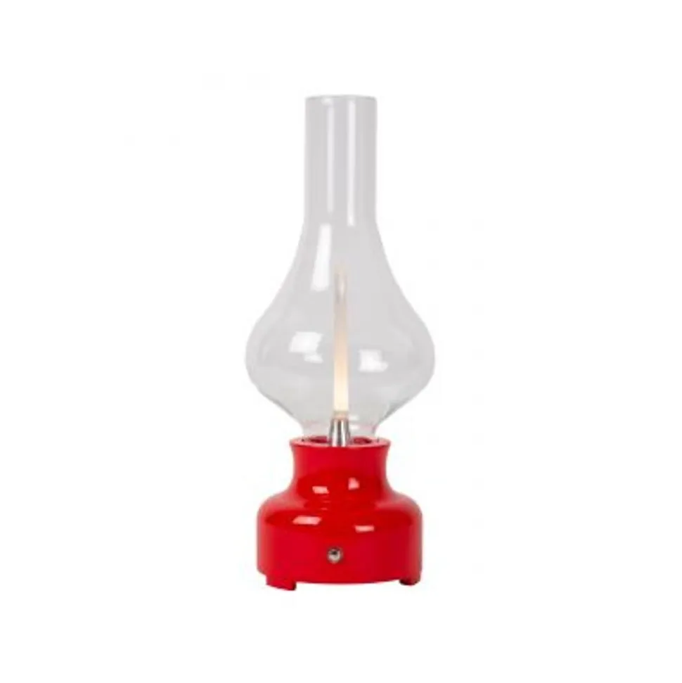 Lucide JASON Tafellamp-Rood-LED Dimb.-2W-3000K-3 StepDim