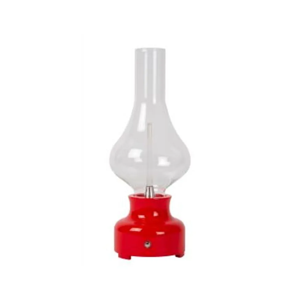 Lucide JASON Tafellamp-Rood-LED Dimb.-2W-3000K-3 StepDim
