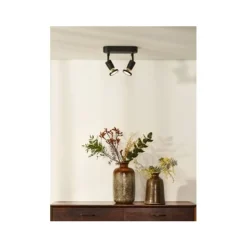 Lucide JASTER-LED - Plafondspot - LED - GU10 - 2x5W 2700K - Zwart