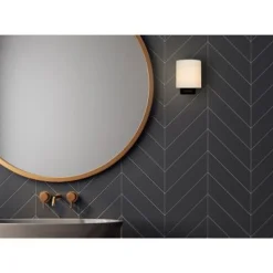 Lucide JELTE - Wandlamp Badkamer - Ø 12 cm - 1xG9 - IP44 - Zwart