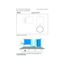 Lucide JELTE - Wandlamp Badkamer - Ø 12 cm - 1xG9 - IP44 - Zwart