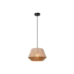 Lucide JESSICA Hanglamp-Grijs-1xE27-60W-Katoen