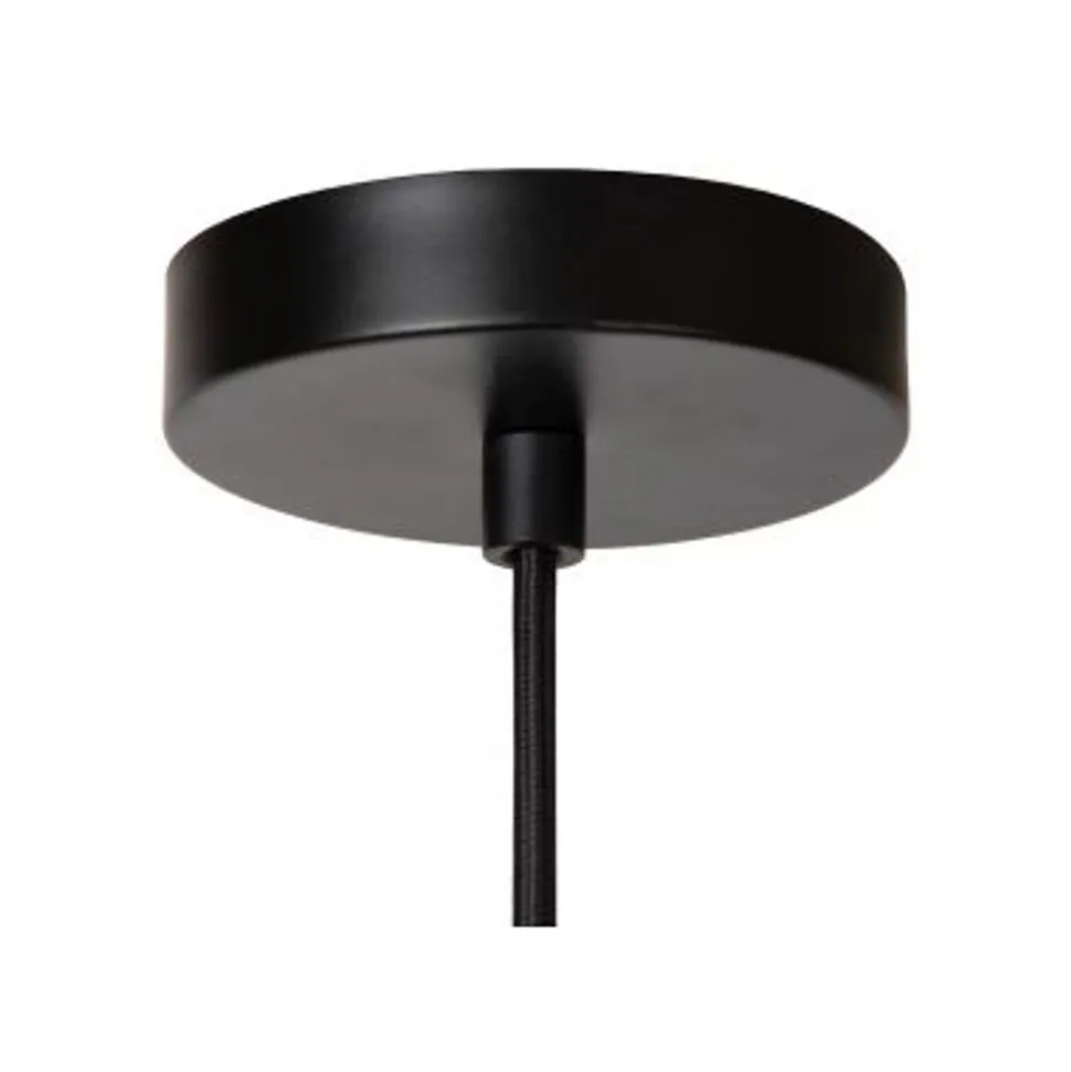 Lucide JESSICA Hanglamp-Zwart-1xE27-60W-Katoen