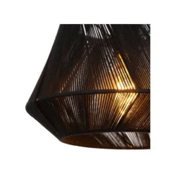 Lucide JESSICA Hanglamp-Zwart-1xE27-60W-Katoen