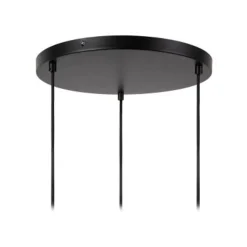 Lucide JESSICA Hanglamp-Zwart-Ø35,5-3xE27-60W-Katoen
