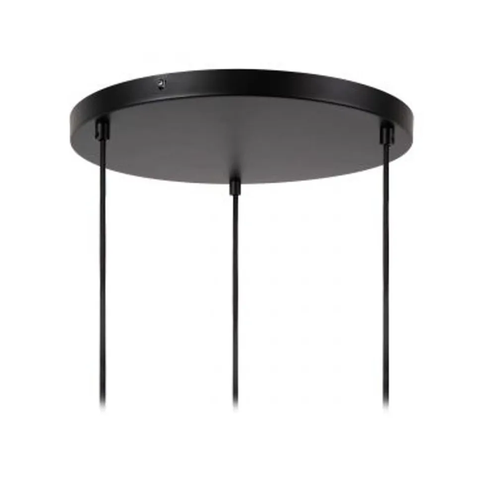 Lucide JESSICA Hanglamp-Zwart-Ø35,5-3xE27-60W-Katoen