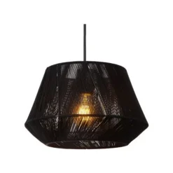 Lucide JESSICA Hanglamp-Zwart-Ø35,5-3xE27-60W-Katoen