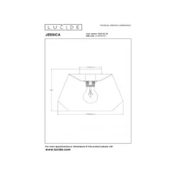 Lucide JESSICA Plafonnière-Zwart-1xE27-60W-Katoen