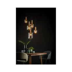 Lucide JOANET - Hanglamp - Ø 71 cm - 5xE27 - Fumé