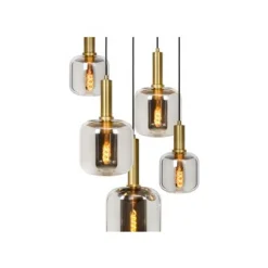 Lucide JOANET - Hanglamp - Ø 71 cm - 5xE27 - Fumé
