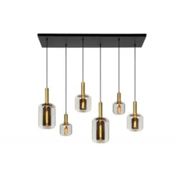 Lucide JOANET - Hanglamp - 6xE27 - Fumé