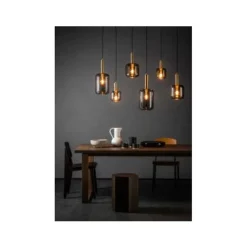 Lucide JOANET - Hanglamp - 6xE27 - Fumé