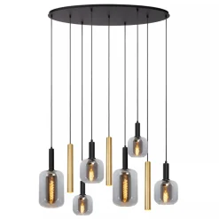 Lucide JOANET - Hanglamp - 6xE27 - Messing