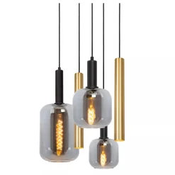 Lucide JOANET - Hanglamp - Ø 65 cm - 4xE27 - Messing