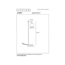 Lucide JOANET - Vloerlamp - 11xE27 - Fumé