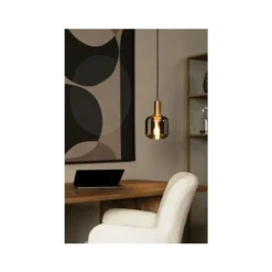 Lucide JOANET Hanglamp-Fumé-Ø16-1xE27-40W-Glas
