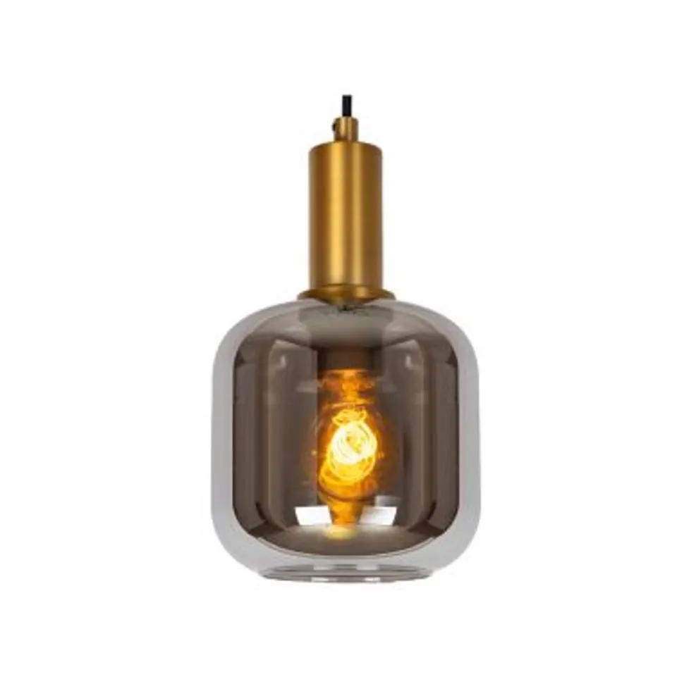 Lucide JOANET Hanglamp-Fumé-Ø16-1xE27-40W-Glas
