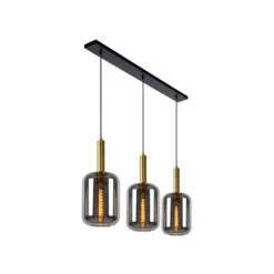 Lucide JOANET Hanglamp-Fumé-3xE27-40W-Glas