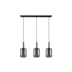 Lucide JOANET Hanglamp-Fumé-3xE27-40W-Glas