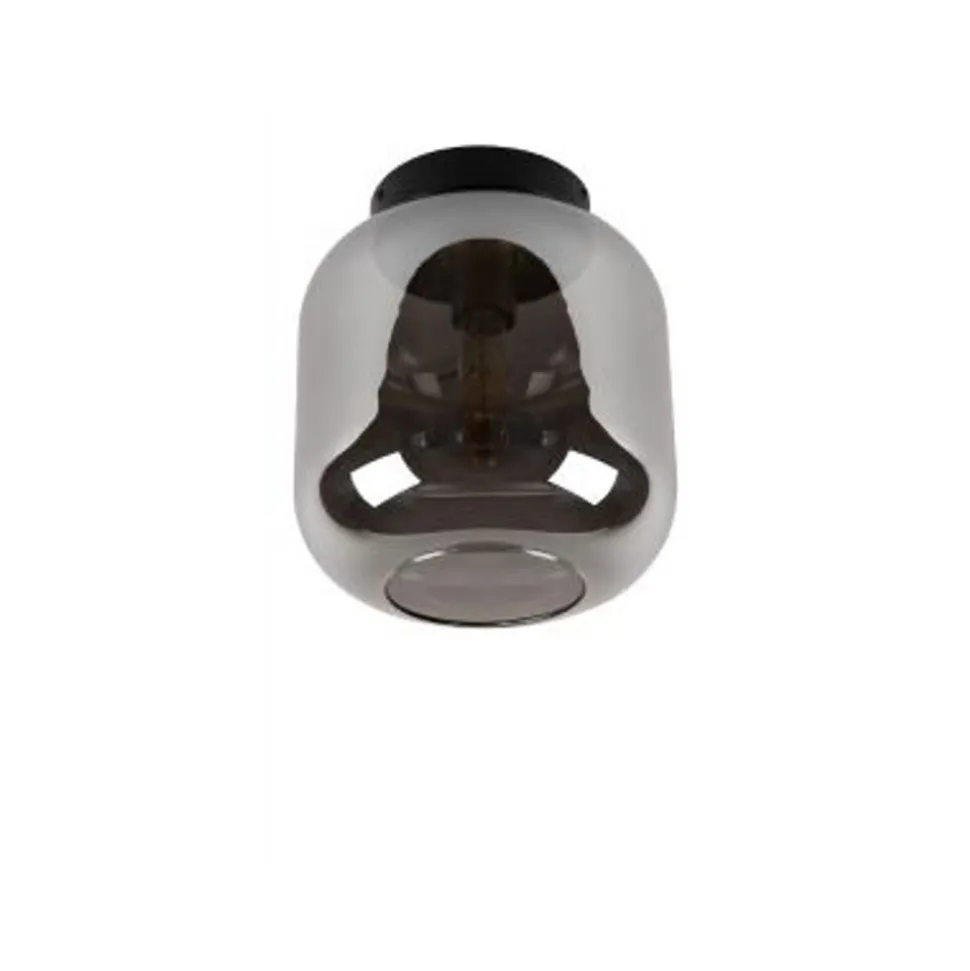 Lucide JOANET Plafonnière-Fumé-Ø25-1xE27-40W-Glas