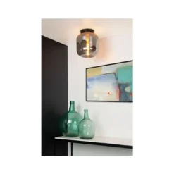 Lucide JOANET Plafonnière-Fumé-Ø25-1xE27-40W-Glas